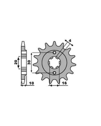 Jr передняя звезда 720 13 cagiva 125 w8/freccia/planet/mito/rapror '85-10' (72013jt) (цепь520)