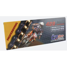 Cz цепь приводная 428 or (142 звено) o-ring (street max 250 ccm) (23,4 kn) + застежка