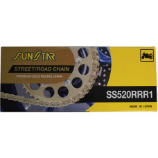 Sunstar цепь приводная 520rrr1-118g (520zvmx2gg) do 1000 ccm (xw ring) золотая (520rrr1118g) - ss520rtg1-118g - made in japan -
