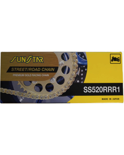 Sunstar цепь приводная 520rrr1-118g (520zvmx2gg) do 1000 ccm (xw ring) золотая (520rrr1118g) - ss520rtg1-118g - made in japan -