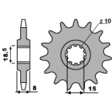 Pbr передняя звезда 599m 14 18nc (цепь 420)