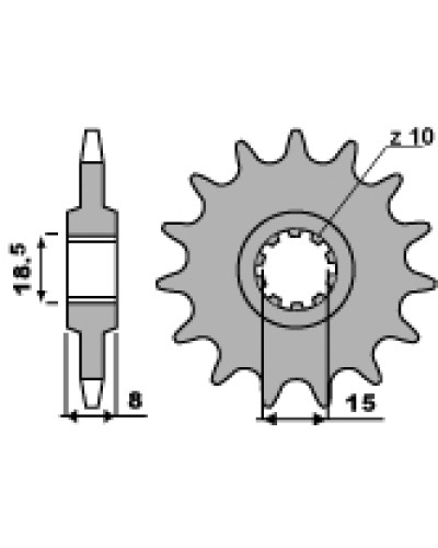 Pbr передняя звезда 599m 14 18nc (цепь 420)
