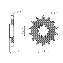 Sunstar передня зірка 727 14 husqvarna cr/wr/tc/te 125/250/300/310/410/510/610 (jtf824.14) (ланцюг 520) (72714jt)