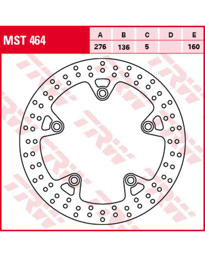 Trw zf гальмівний диск зад bmw r 1200gs/adv/r/rs/rt '13-'18, r 1250gs/adv/r/rt '19-, (276x136x5mm)