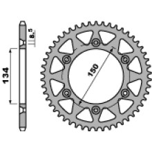 Pbr задняя звезда 489 46 c45 kawasaki kx/kxf (цепь 520)
