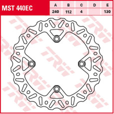 Trw zf гальмівний диск зад husqvarna cr/wr 125, te/tc/txc 250, te 310/449/511, txc 511 '11-'13, te 610 '05-'10, te 630 '10-'12 (240x112x4mm) 