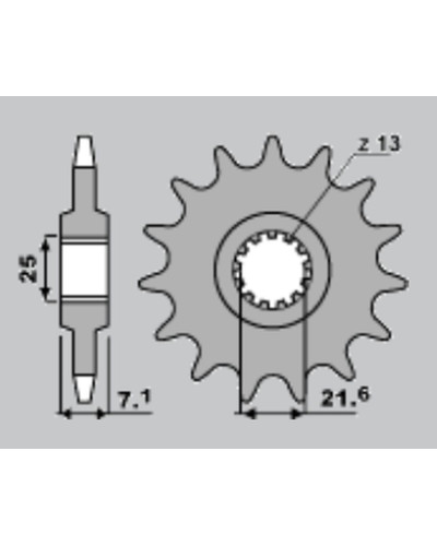 Jr передняя звезда 585 16 (57816jt) yamaha xtz 750 '89-'98, kawasaki zx6r '07-'08
