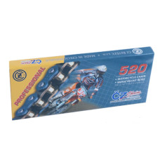 Cz цепь приводная 520 ec (120 звено) motocross do 550 ccm (38,0 kn) + застежка