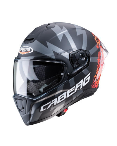 Caberg  інтегральний шолом model drift evo storm matt black/red fluo/orange fluo колір чорний mat червоний fluo/помаранчевий fluo розмір s (pinlock у комплекті)