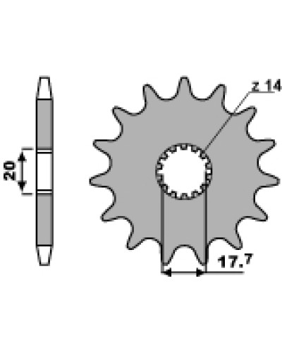 Pbr передняя звезда 577 17 18nc (цепь 428)