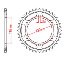 Mtx parts задня зірка 4385 46 yamaha r6 '06-'20, mt09 '14-'19, suzuki gsxr 750 '11-'19, gsxr 1000 '17-'19, xsr 900 '16-'19 (+1) (jtr1876.46) (ланцюг 525)