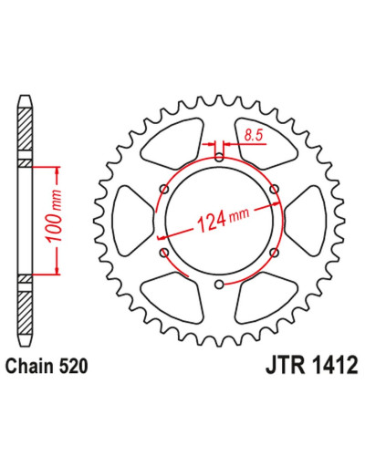 Jt задняя звезда 4466 37 kawasaki kxt 250 b1/b2 '86-87' (446637jt) (цепь520)