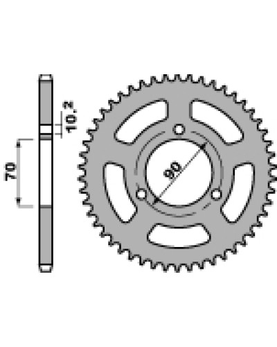 Pbr задня зірка 239 36 f honda mbx 80f 83-87 (ланцюг 420) (jtr239.36)