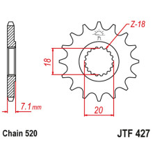 Jt передня зірка 432 11 suzuki rm 125 '92-'07, rmz 250 '10-'12 (43211jt) (ланцюг 520)