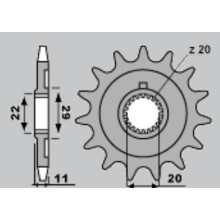 Grosskopf передня зірка 2275 14 sherco 125 se-r '18-21, 250 se f/se f-r '14-20, 300 se f '14-20 (ланцюг 520) 