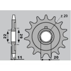 Grosskopf передняя звезда 2275 14 sherco 125 se-r '18-21, 250 se f/se f-r '14-20, 300 se f '14-20 (цепь 520)
