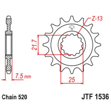 Jt передня зірка 585 14 kawasaki zx-6r/rr '07-17, yamaha xtz 750 '90-'98 (jtf1536.14)* (ланцюг 520)