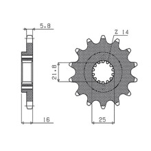 Sunstar передняя звезда 490 15 ducati monster 600/750/900 (jtf736.15) (цепь 520) (49015jt)