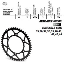 Moto-master задня зірка стальная ultralight 4395 40 (439540) ktm sx 50/sx 50 mini '04-'13 (ланцюг 415) 