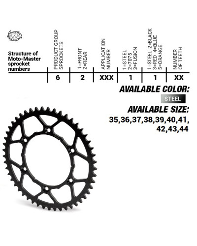 Moto-master задня зірка стальная ultralight 4395 40 (439540) ktm sx 50/sx 50 mini '04-'13 (ланцюг 415) 
