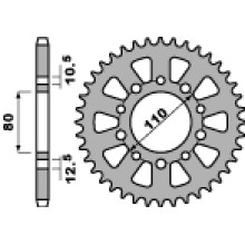 Pbr  задня зірка 334 46 c45 triumph/ honda cb 750 f 80-84 (jtr1334.46) (ланцюг 530)
