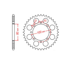 Mtx parts задня зірка 819 41 suzuki gz 250 marauder '99-'10, gn 250 '82-'99 (jtr819/2.41) (ланцюг 520)