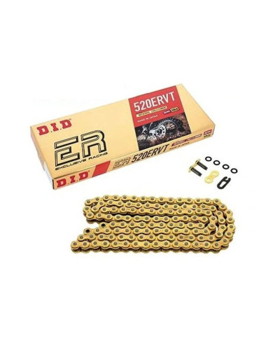 Did цепь приводная 520ervt-102 (102 звено) x-ring (золотой) (открытый + застёжка)