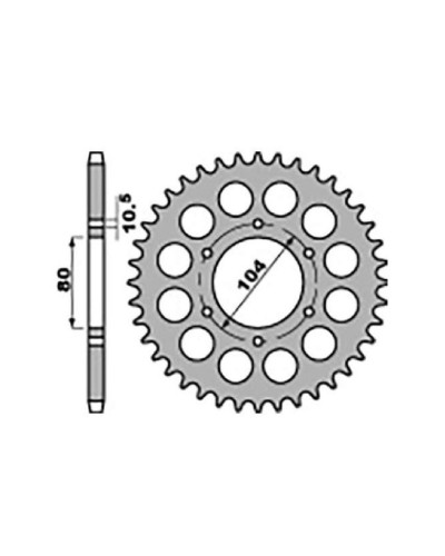 Jr задняя звезда 501 32 kawasaki z 750 c 80-87, gpz 1100 81-85 (цепь 630)