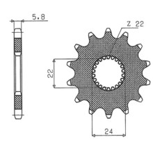 Sunstar передняя звезда 406 14 aprilia red rose/pegaso 125 '88-'99, rs 125 '93-'99, tuareg rally/wind 125 '89-'93, tuono 125 '03-'07 (40614jt)