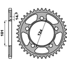 Pbr задня зірка 4508 42 c45 ktm 950/990/1190 rc8 /duke/ supermoto (jtr898.42) (ланцюг 525)