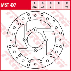 Trw zf гальмівний диск зад derbi dxr 200/250 '04-'08, yamaha yfs 200 blaster '88-'07, yfm 350 wolverine '95-'05, yfz banshee '90-'06, yfm 660r raptor '01-'05 (220x58x4mm)