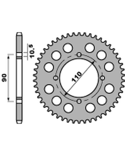Pbr задняя звезда 901 35 f yamaha xs 400 '82-'88 (jtr840,35) (цепь 530) (std.-3)