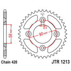 Jt задняя звезда 4463 37 honda crf 50 '04-20'; xr 50 '00-04' (446337jt) (цепь420)