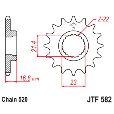 Jt передняя звезда 443 15 yamaha xj 600 diversion '92-'03 (44315jt) (цепь 520)