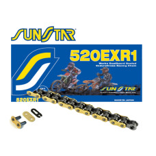 Sunstar цепь приводная 520exr1-114g эндуро do 450 ccm (dg ring) золотая (520vt2) открытая + застежка (520exr1114g) - made in japan -