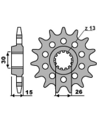 Pbr передня зірка 2198 16 18nc bmw s 1000 rr 09-11 (-1) (jtf404.16) (ланцюг 525)