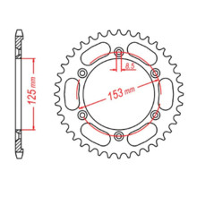 Mtx parts задня зірка 4547 54 honda xr 125l '03-'07 (jd19) (jtr1258.54) (ланцюг 428)