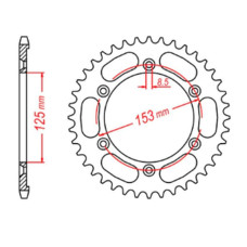 Mtx parts задня зірка 4547 54 honda xr 125l '03-'07 (jd19) (jtr1258.54) (ланцюг 428)