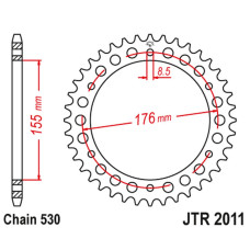 Jt задняя звезда 4392 46 triumph tiger sport 1050 14-19 (+1) (439246jt) (цепь 530)