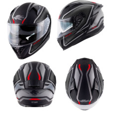Kappa шолом kv52 kronos integralny  колір чорний титановий mat carbon look розмір 60 / l 