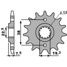 Pbr передня зірка 2116 13 18nc suzuki ltr 450 '06-'12, ltz 400 '03-'13, rmx 450 '10-'13, kawasaki kfx 400, hyosung te 450 (ланцюг 520) (jtf1401.13)