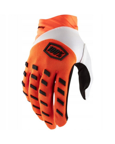 100% перчатки cross/enduro airmatic fluo orange цвет оранжевый fluo/белый/черный размер m