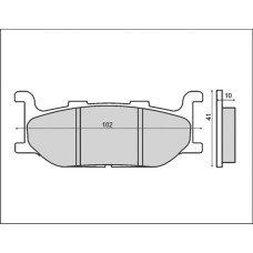 Brenta тормозные колодки kh179 yamaha xj/xv/xvs/xp перед