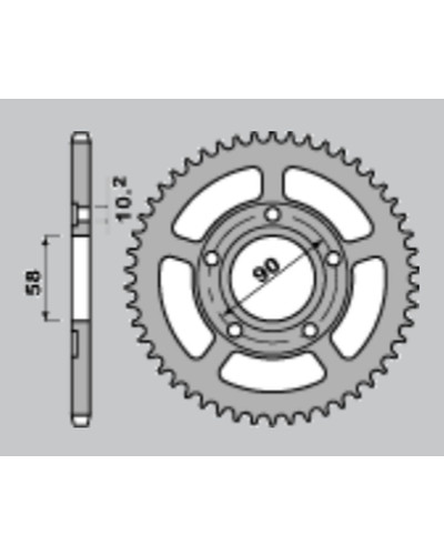Jr передня зірка 281 13 (28113jt) honda xr 600r, xl 600 r/rm/lm