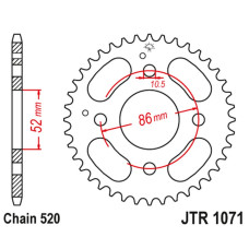 Jt задняя звезда 4621 31 kymco mxu/mxr50/150 '02-'13 (462131jt) (цепь 520)