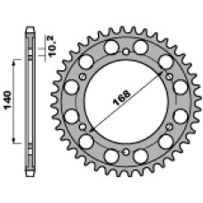 Pbr задня зірка 46113 42 c45 bmw f 650 gs 10-13, na śrubę 10,5 mm (jtr3.42) (ланцюг 525)