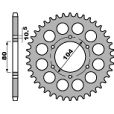 Pbr задняя звезда 501 33 c45 kawasaki z 750 c 80-87, gpz 1100 81-85 (цепь 630)