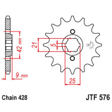 Jt передня зірка 576 17 yamaha xt 350 '85-00' (57617jt) (ланцюг 428) (-2)