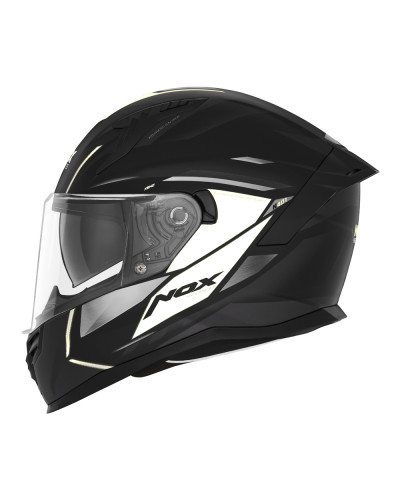 Nox  інтегральний шолом (full face)  n401 xeno колір чорний/білий mat розмір xl