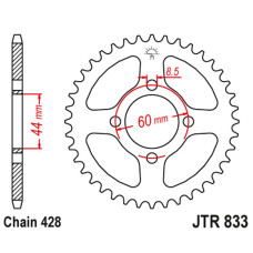Jt задня зірка 833 41 yamaha dt 80mx '83-84 (83343jt) (ланцюг 428) -  jtr833.43
